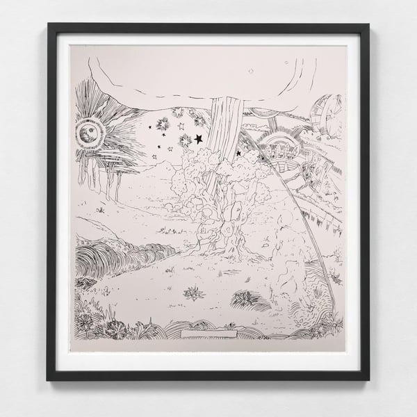 Lost in the Firmament, Screenprint, Signed Numbered Edition Paper Art