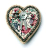Fabric Heart Brooch