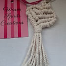 Macrame Heart shaped Keyring