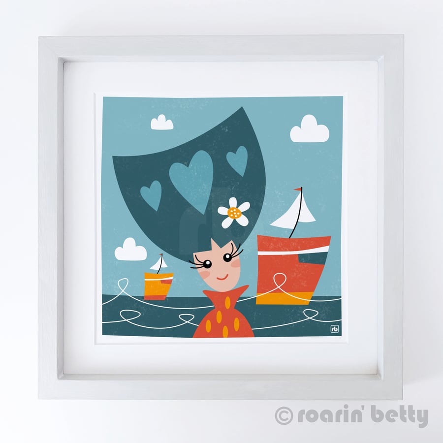 Watching The Races, Giclee print, perfectly imperfect