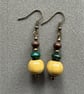 Boho Style Earthy Coloured Nature Inspired Wood Dangle Drop Earrings