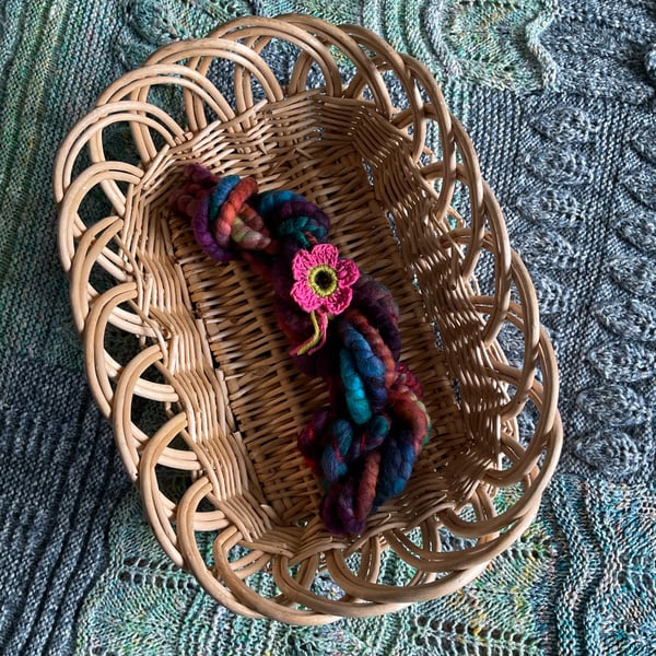 Hand spun art yarn - wool and mohair