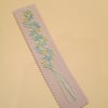 Lemon blue-green Tatted Bookmark