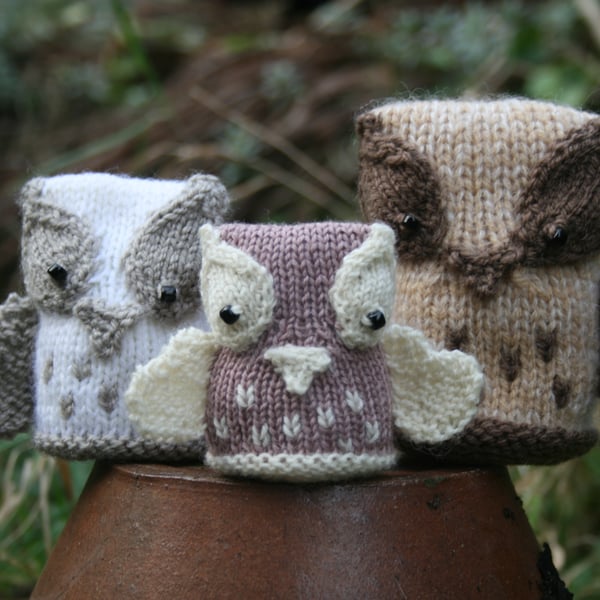 Knitting PDF Pattern - The Hoot Family - Cute Owl Softies