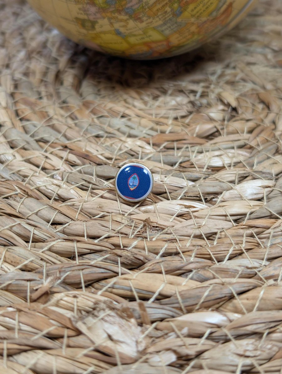 Guam Flag Map Pin – Pacific Travel Map Push Pin for Wooden Maps, Guam Map Marker