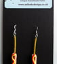 Sterling Silver Hot Dog Drop Earrings - Gifts - Polymer Clay - Image 2