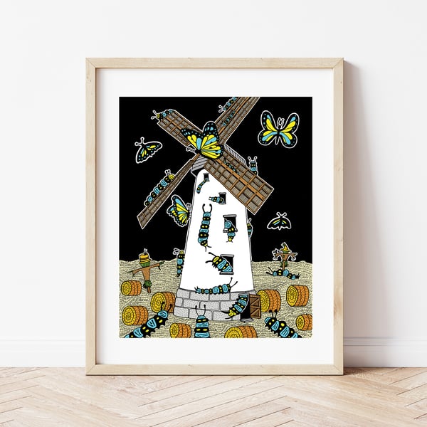 Attack of the caterpillars - Giclee Fine Art Print (Unframed)