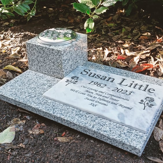 Personalised Marble Granite Grave Marker Grave Stone Cemetery Plaque 