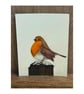 9x12 Perfectly Imperfect Pencil Drawing Robin Bird Art - Image 1