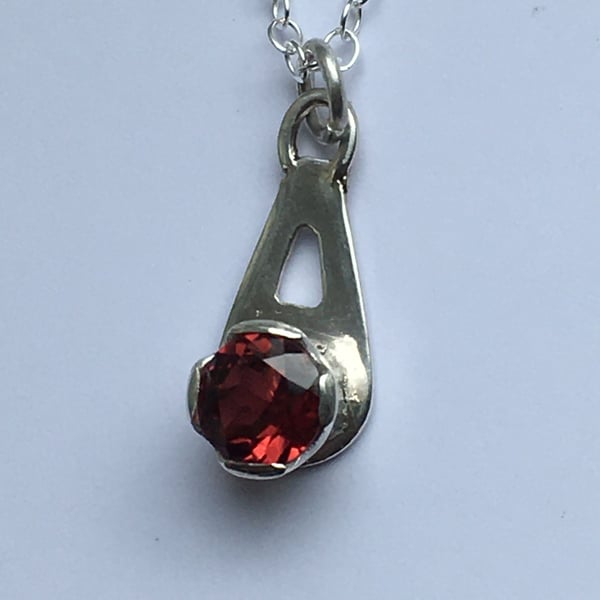 Garnet Birthstone Drop pendant 