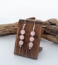 Rose Quartz and Sterling Silver Bead Earrings