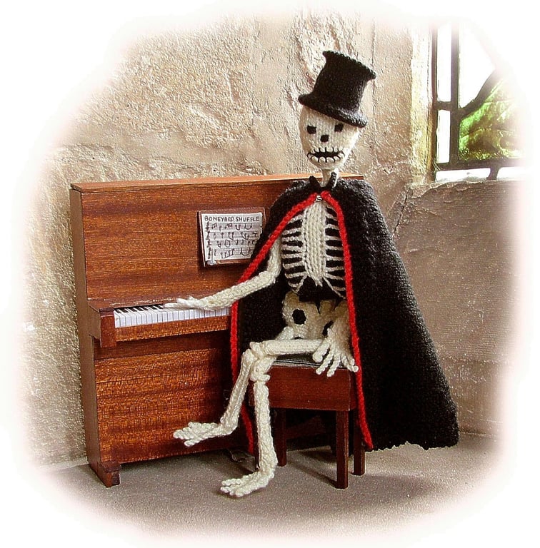 BONAPARTE SKELETON Halloween knitting pattern  plus Cape and Hat PDF by email 