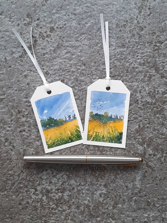 Gift Tags. Handpainted Watercolour Tag