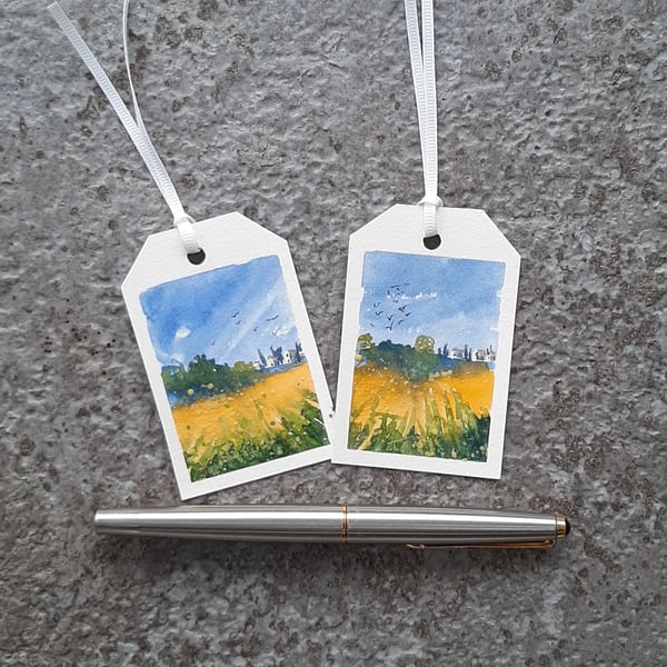 Gift Tags. Handpainted Watercolour Tag