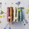 Mini Leather Journal - Rainbow Colours - A7 Blank or Lined Pocket Notebook 4 x 3