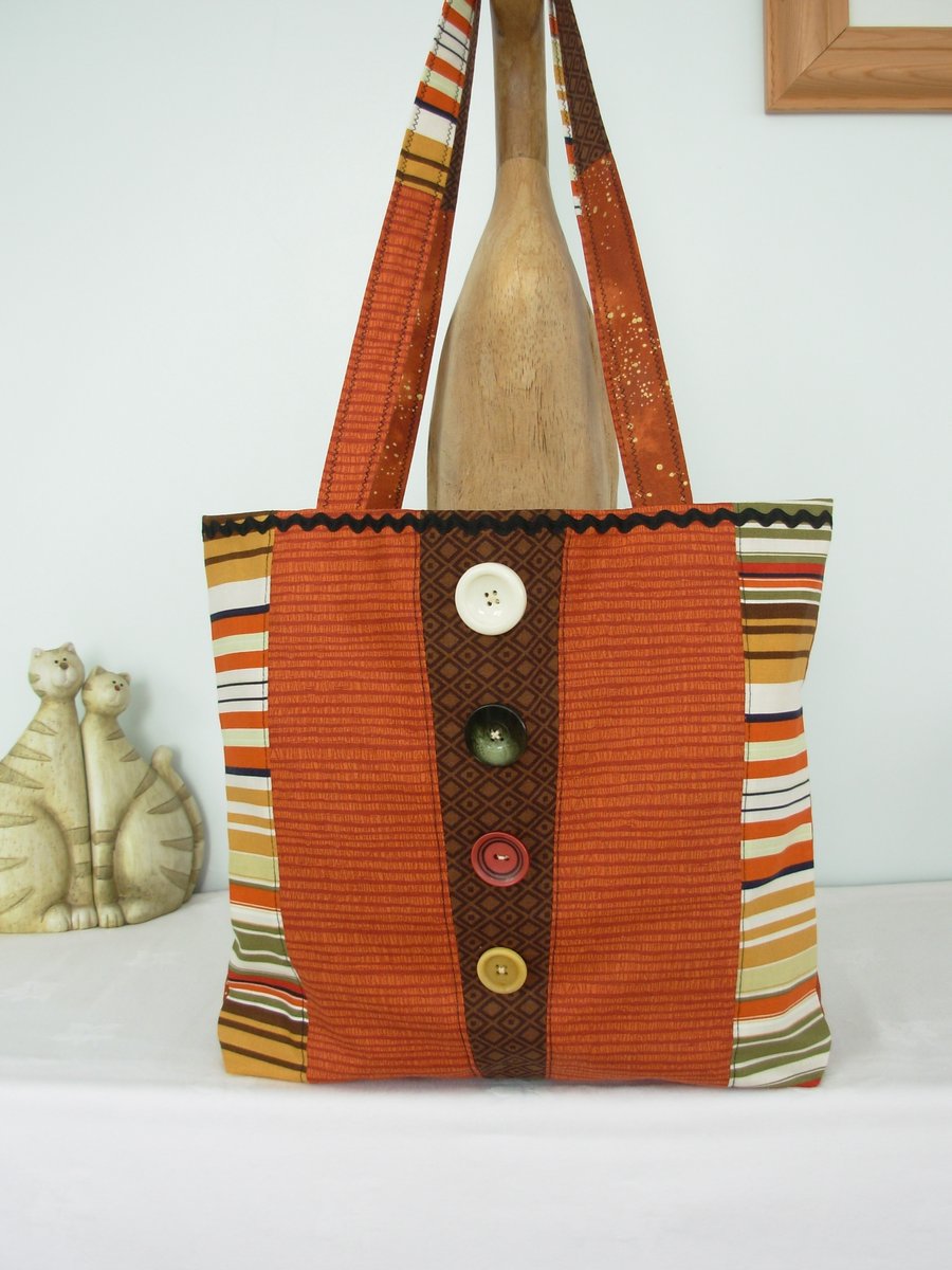 Patchwork Tote Bag Autumn Colours