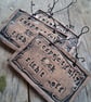 CLEARANCE! rustic ceramic pottery sign- respectfully f-ck right off