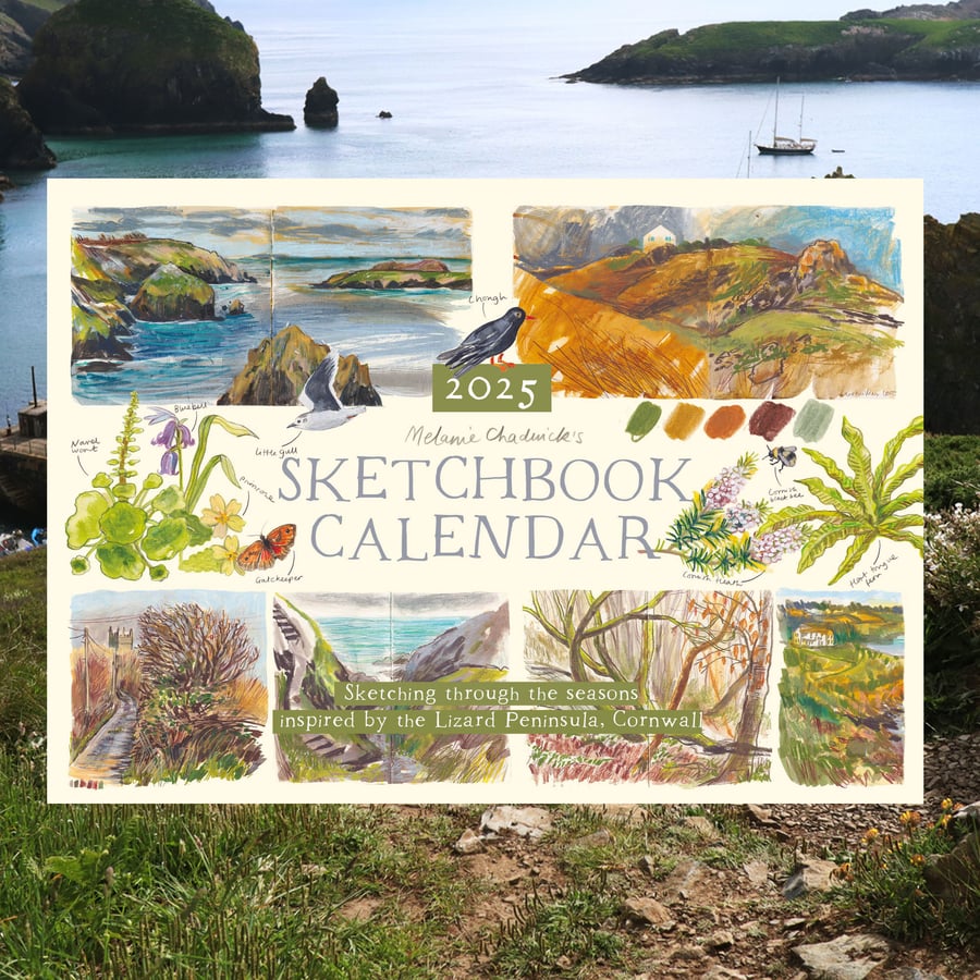 2025 Sketchbook Calendar Cornwall