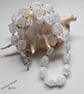 Designer White Pebble Crackle Quartz & Peridot Necklace  - Image 2