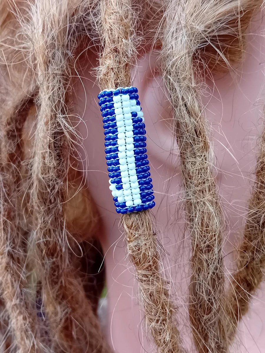 Eihwaz viking protection rune beaded dreadlock bead