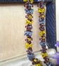Colourful seed bead daisy chain bracelet with extender chain. - Image 4