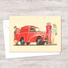 Classic Post Office Van Greetings Card - An Original Art Card for Any Occasion