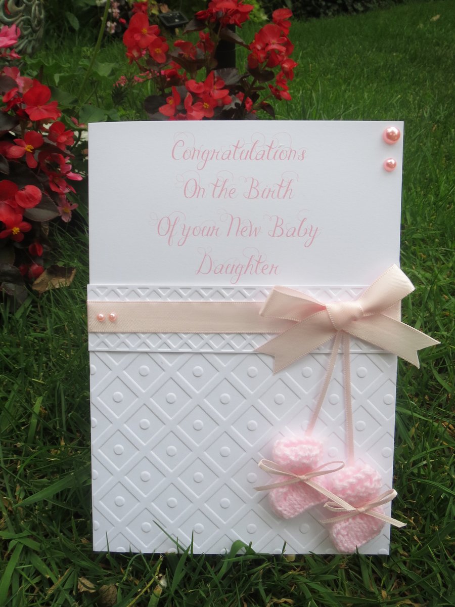 New Baby Girl Handcrafted card