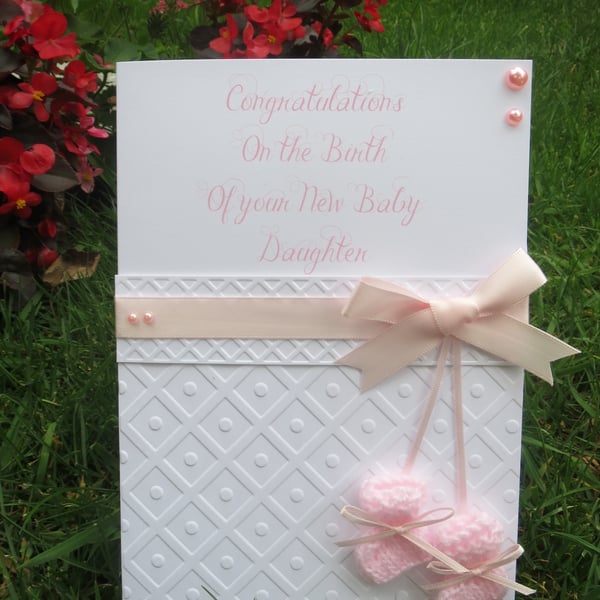 New Baby Girl Handcrafted card