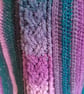 Crochet hooded scarf with Celtic braid edging  - Image 2