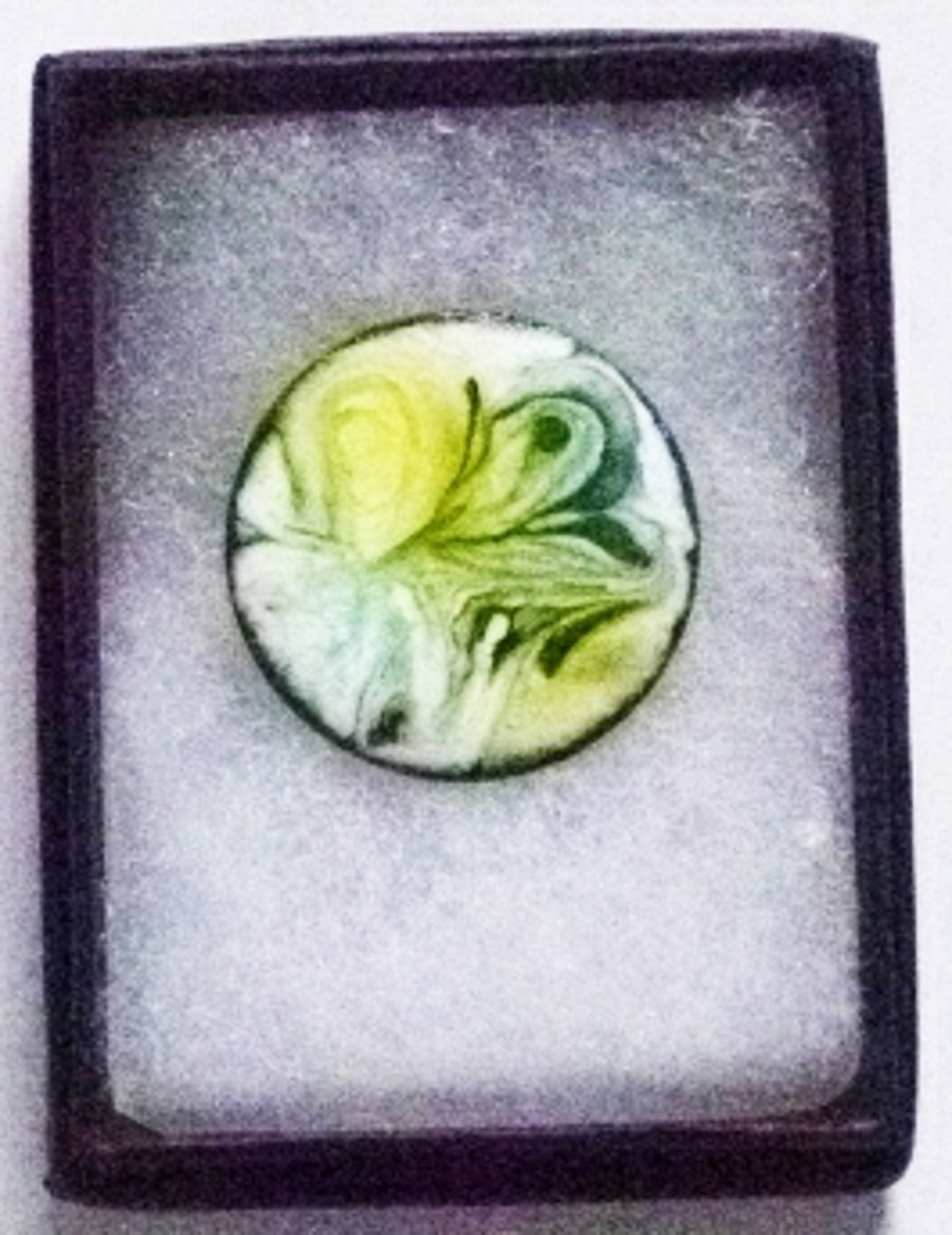 25mm dia Round Brooch - scrolled 4