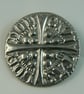Long Cross Coin pewter brooch - Image 1