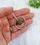 Silver Circle Necklace with Jasper Gemstone - Image 2