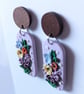 Grape hyacinth drop earrings 