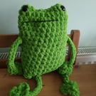 Large apple green leggy frog 