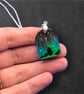 Aurora Borealis Glow In The Dark Necklace, Handmade Resin Jewellery  - Image 3