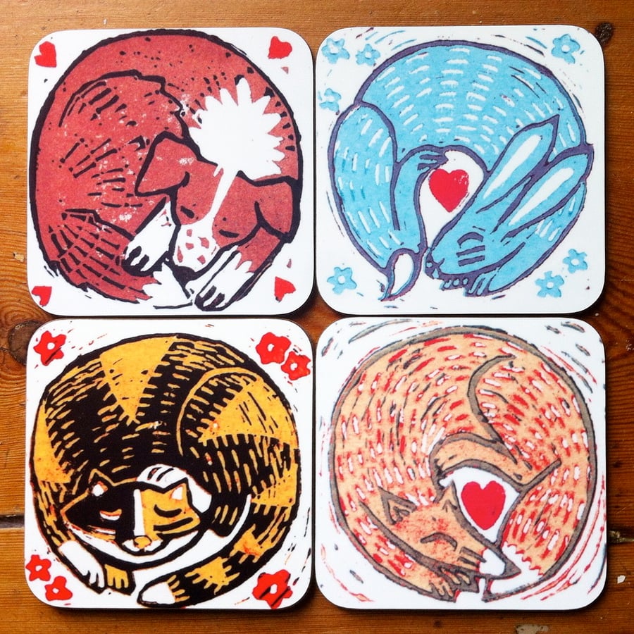 Animal Lovers coaster set (4)