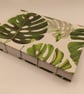 Hand bound, A6, Monstera Leaf cover, journal, notebook