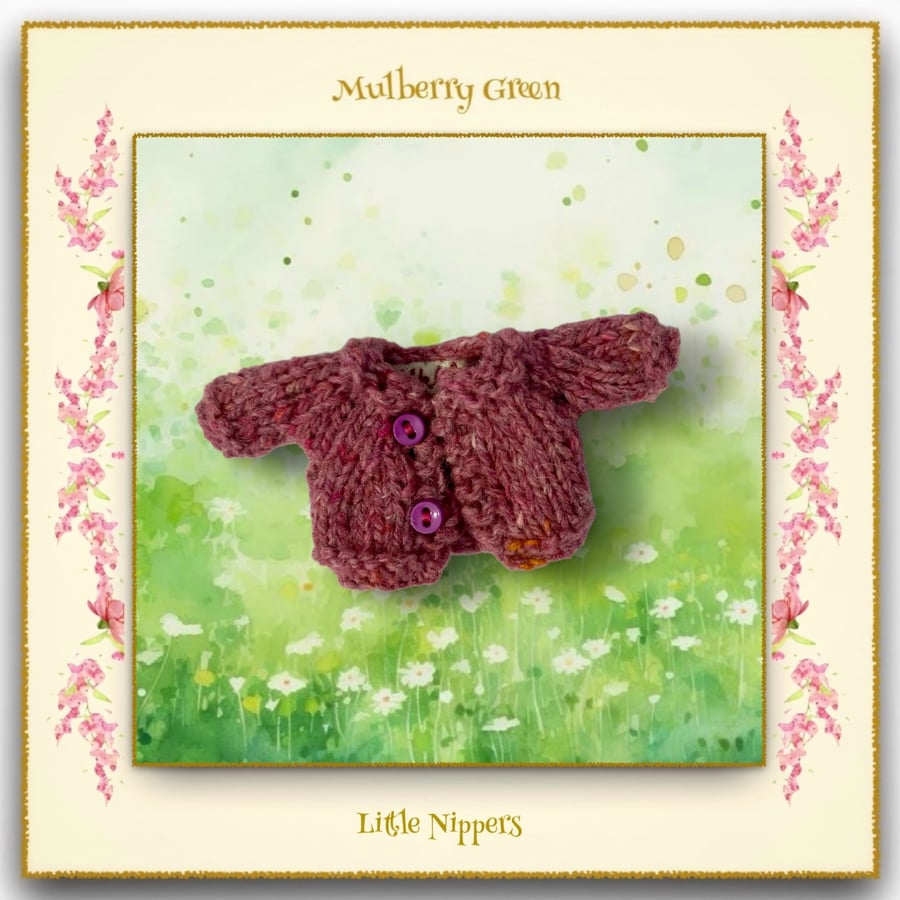 Little Nippers Dark Pink Cardigan 