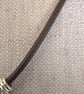 Upcycled Wooden Pendant Necklace Minimalist Reclaimed Wood Leather Jewellery  - Image 6