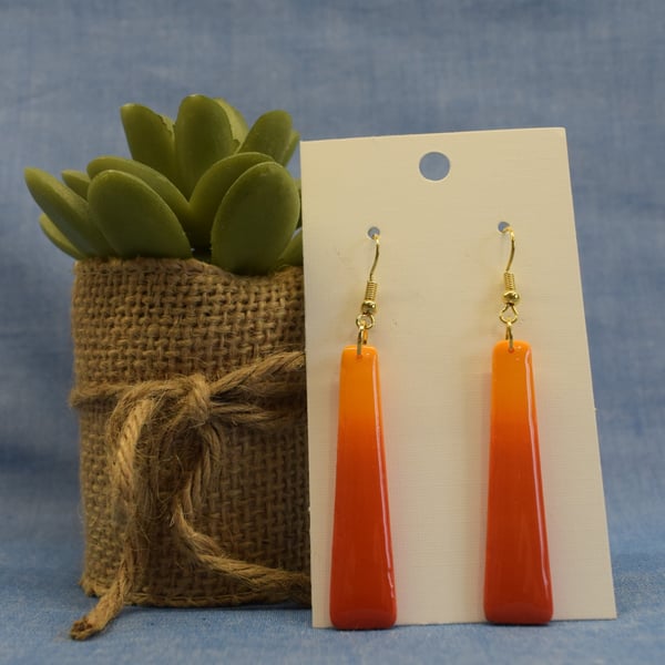 Long Gradient Rectangle Earrings