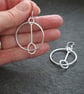 Large Silver Hoop Earrings, Argentium Silver Earring Hoops, Handmade Hoops - Image 7