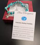 Blue Turquoise Gemstone Bracelet with charm and meaning card