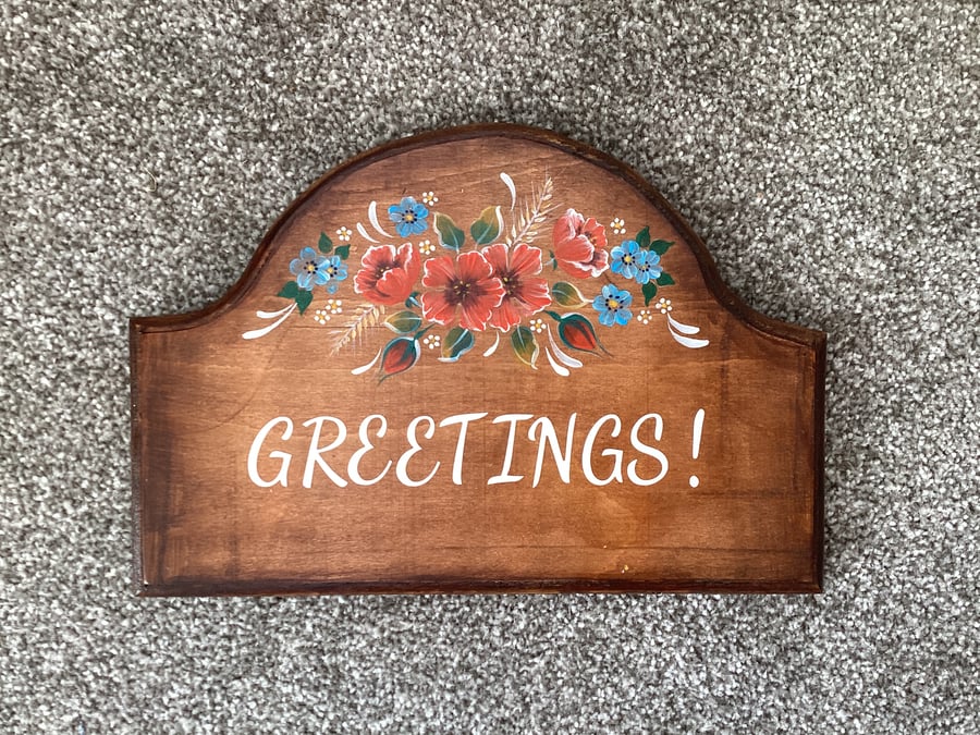 Tole painted wall plaques