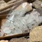 Seaham beach sea glass - 100g white mixed pieces - Craft bags