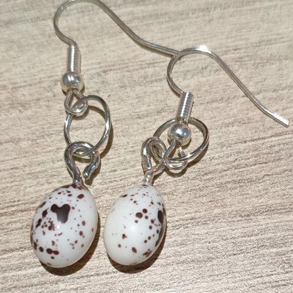 Earrings miniature eggs (not real)