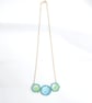 Embroidered Necklace, Geometric Pendant - Image 4