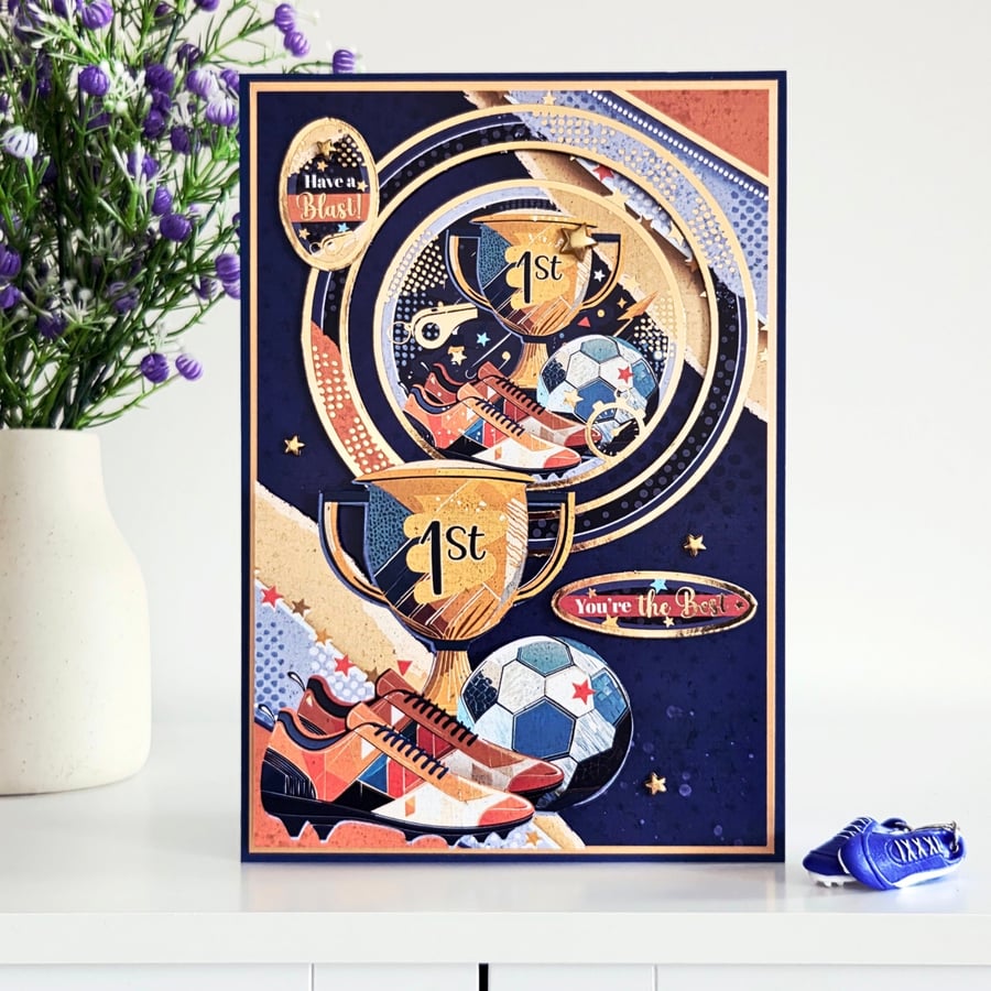 Football Themed Card For Dad's Birthday Or Father's Day, "You're The Best"