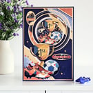 Football Themed Card For Dad's Birthday Or Father's Day, "You're The Best"