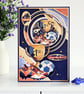 Football Themed Card For Dad's Birthday Or Father's Day, "You're The Best"