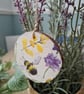 bee and flower wood slice decoration decoupage hanging decoration home decor - Image 2